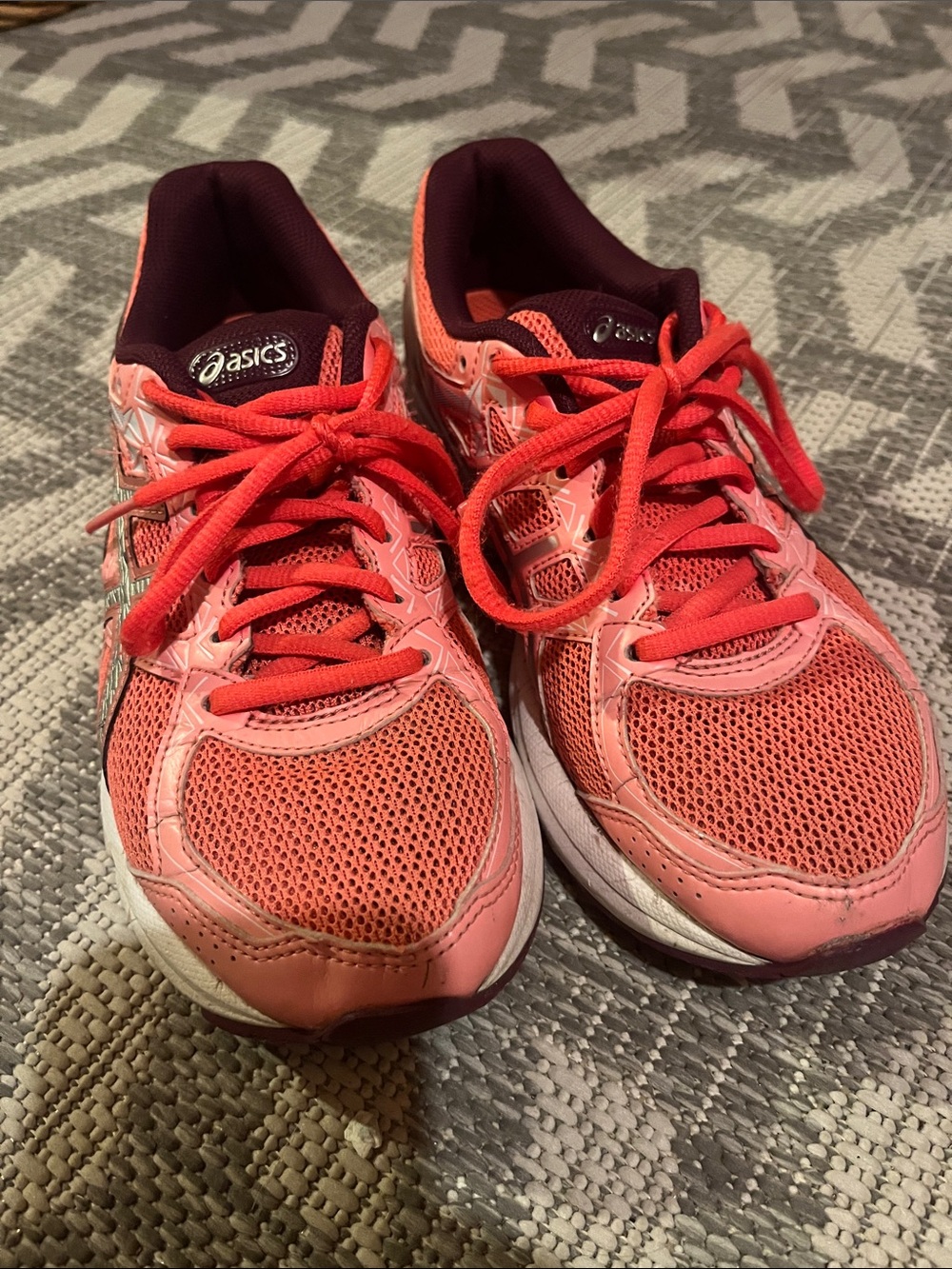 ASICS Women's Coral/Pink Athletic Running Shoes